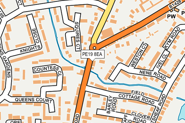 PE19 8EA map - OS OpenMap – Local (Ordnance Survey)