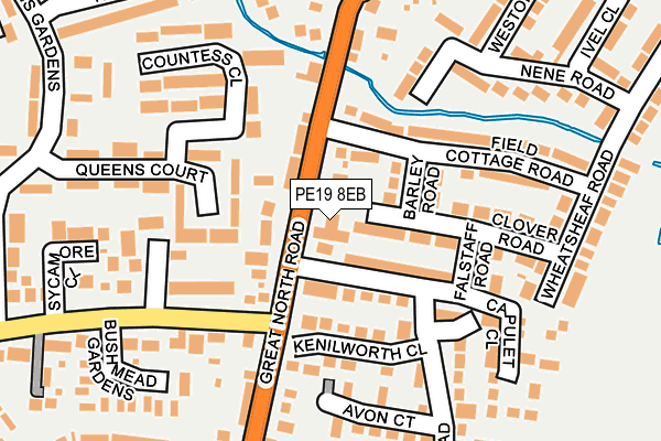 PE19 8EB map - OS OpenMap – Local (Ordnance Survey)