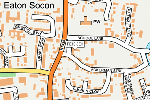 PE19 8EH map - OS OpenMap – Local (Ordnance Survey)
