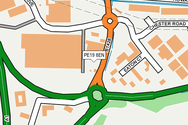 PE19 8EN map - OS OpenMap – Local (Ordnance Survey)