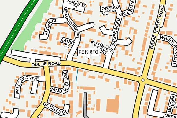 PE19 8FQ map - OS OpenMap – Local (Ordnance Survey)