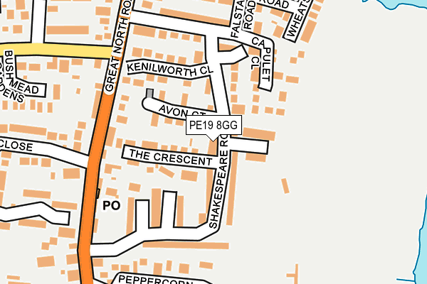 PE19 8GG map - OS OpenMap – Local (Ordnance Survey)