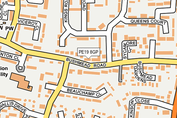 PE19 8GP map - OS OpenMap – Local (Ordnance Survey)