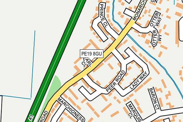 PE19 8GU map - OS OpenMap – Local (Ordnance Survey)