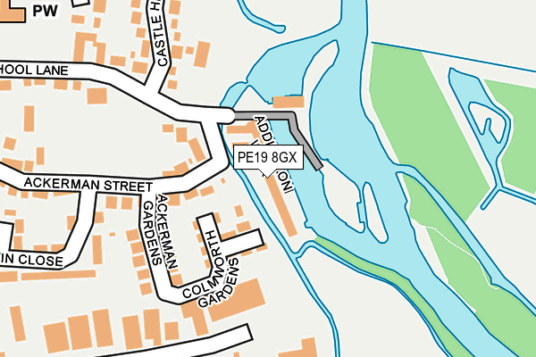 PE19 8GX map - OS OpenMap – Local (Ordnance Survey)