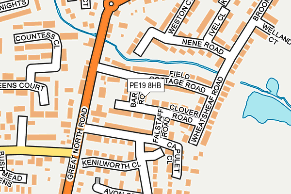 PE19 8HB map - OS OpenMap – Local (Ordnance Survey)