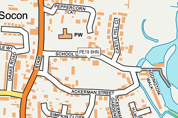 PE19 8HN map - OS OpenMap – Local (Ordnance Survey)
