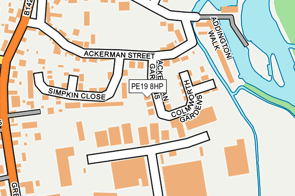 PE19 8HP map - OS OpenMap – Local (Ordnance Survey)