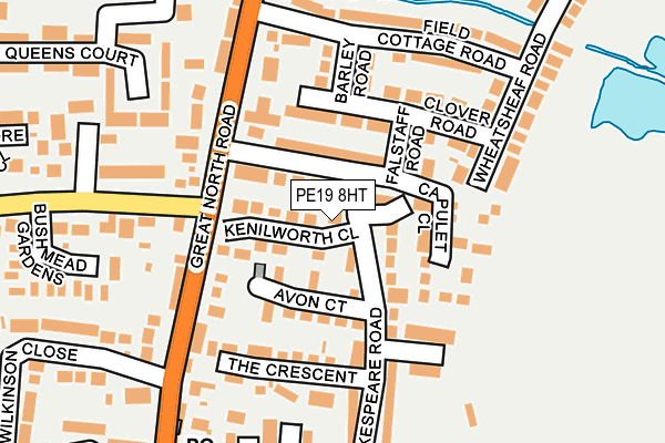 PE19 8HT map - OS OpenMap – Local (Ordnance Survey)