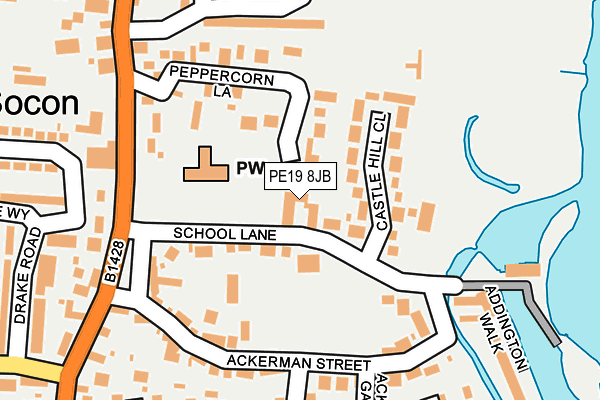 PE19 8JB map - OS OpenMap – Local (Ordnance Survey)