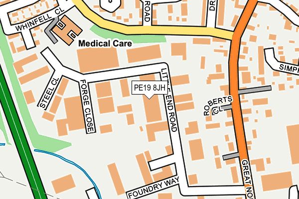 PE19 8JH map - OS OpenMap – Local (Ordnance Survey)