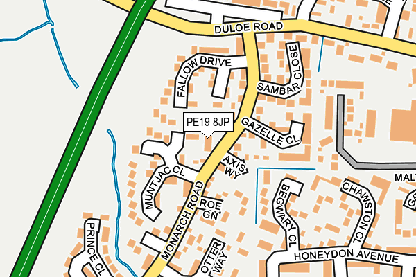 PE19 8JP map - OS OpenMap – Local (Ordnance Survey)