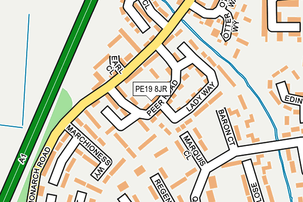 PE19 8JR map - OS OpenMap – Local (Ordnance Survey)