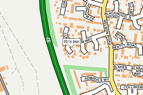 PE19 8NH map - OS OpenMap – Local (Ordnance Survey)