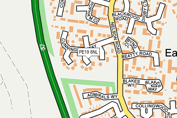 PE19 8NL map - OS OpenMap – Local (Ordnance Survey)