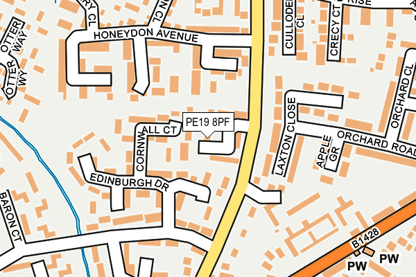 PE19 8PF map - OS OpenMap – Local (Ordnance Survey)