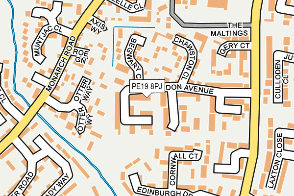 PE19 8PJ map - OS OpenMap – Local (Ordnance Survey)