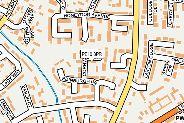 PE19 8PR map - OS OpenMap – Local (Ordnance Survey)