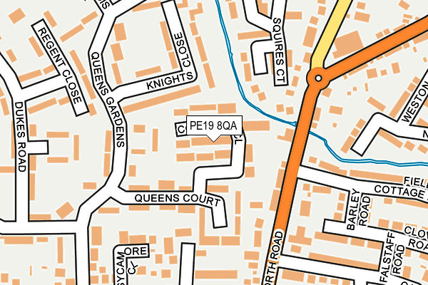 PE19 8QA map - OS OpenMap – Local (Ordnance Survey)