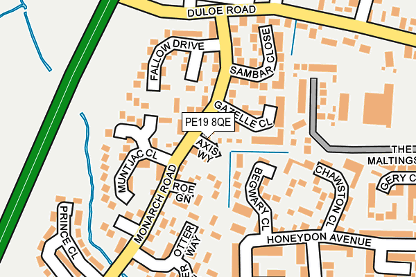 PE19 8QE map - OS OpenMap – Local (Ordnance Survey)