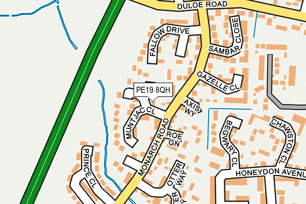 PE19 8QH map - OS OpenMap – Local (Ordnance Survey)