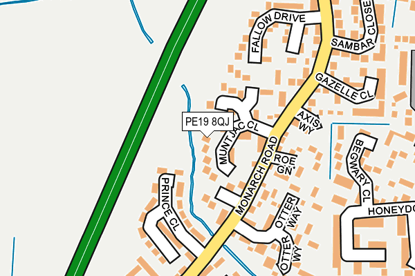 PE19 8QJ map - OS OpenMap – Local (Ordnance Survey)
