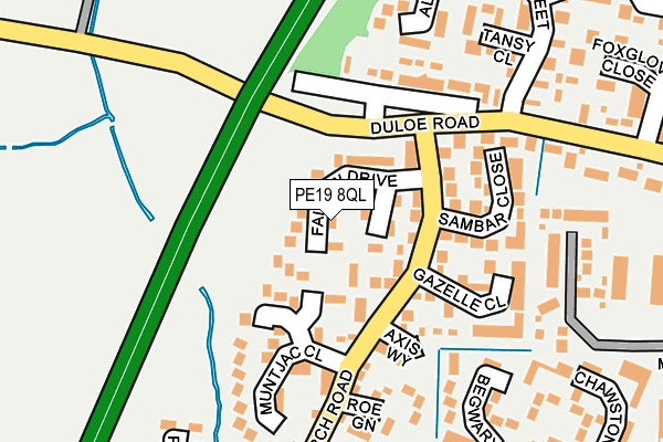 PE19 8QL map - OS OpenMap – Local (Ordnance Survey)