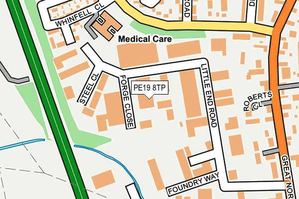 PE19 8TP map - OS OpenMap – Local (Ordnance Survey)