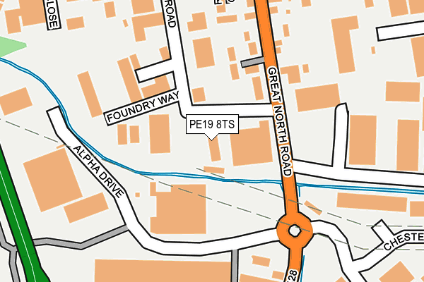 PE19 8TS map - OS OpenMap – Local (Ordnance Survey)