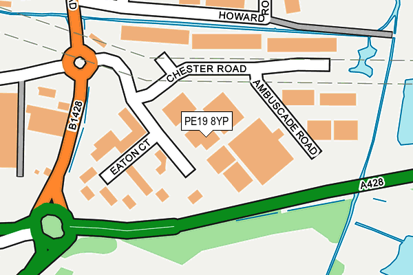 PE19 8YP map - OS OpenMap – Local (Ordnance Survey)