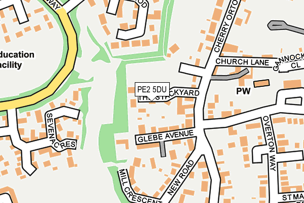 PE2 5DU map - OS OpenMap – Local (Ordnance Survey)