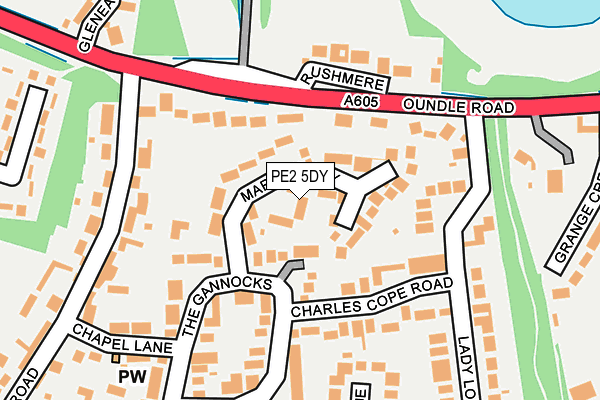 PE2 5DY map - OS OpenMap – Local (Ordnance Survey)