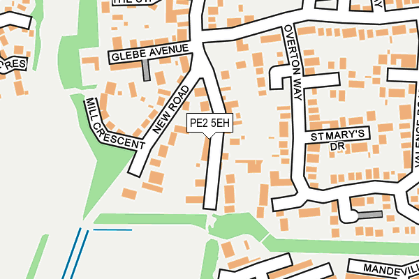 PE2 5EH map - OS OpenMap – Local (Ordnance Survey)