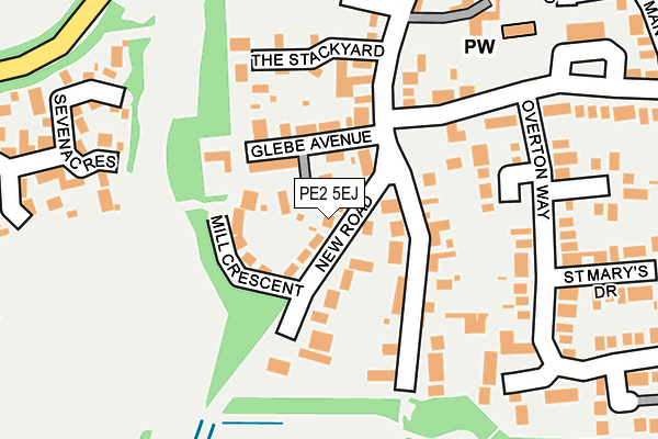 PE2 5EJ map - OS OpenMap – Local (Ordnance Survey)