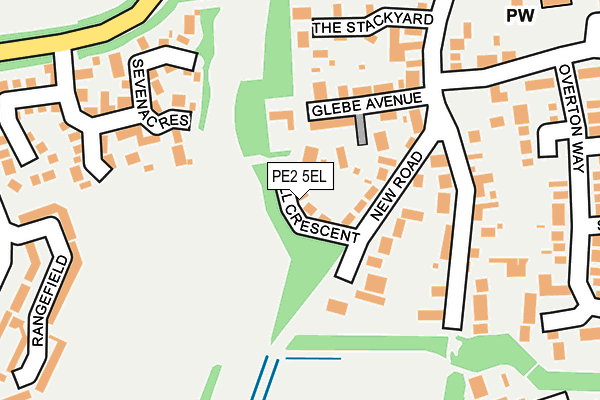 PE2 5EL map - OS OpenMap – Local (Ordnance Survey)