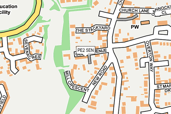 PE2 5EN map - OS OpenMap – Local (Ordnance Survey)