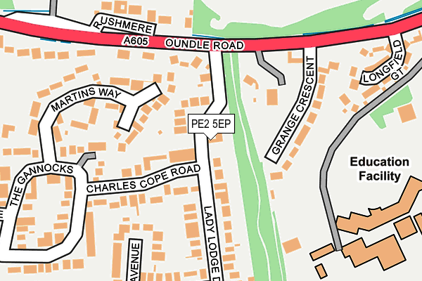 PE2 5EP map - OS OpenMap – Local (Ordnance Survey)