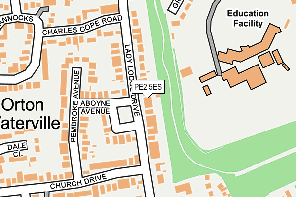 PE2 5ES map - OS OpenMap – Local (Ordnance Survey)