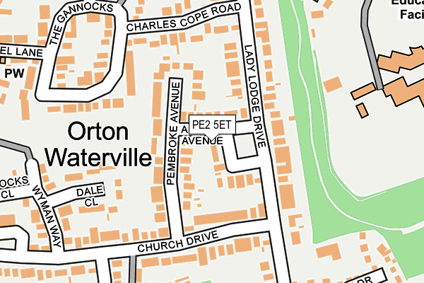 PE2 5ET map - OS OpenMap – Local (Ordnance Survey)