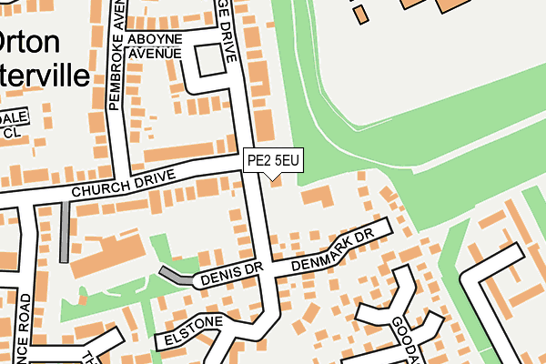 PE2 5EU map - OS OpenMap – Local (Ordnance Survey)