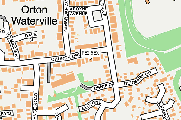 PE2 5EX map - OS OpenMap – Local (Ordnance Survey)