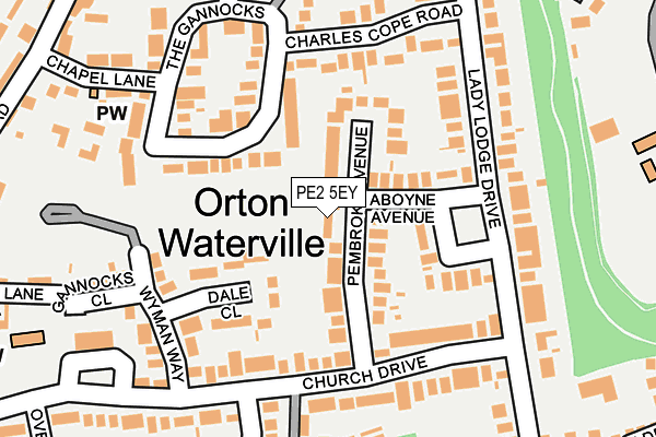 PE2 5EY map - OS OpenMap – Local (Ordnance Survey)