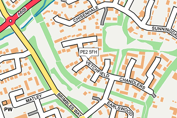 PE2 5FH map - OS OpenMap – Local (Ordnance Survey)