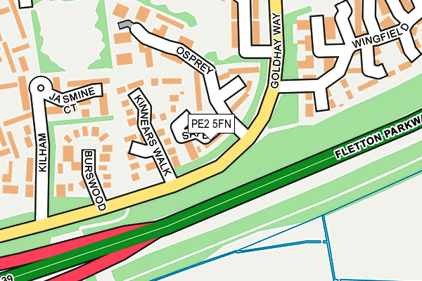PE2 5FN map - OS OpenMap – Local (Ordnance Survey)
