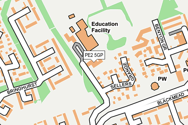 PE2 5GP map - OS OpenMap – Local (Ordnance Survey)