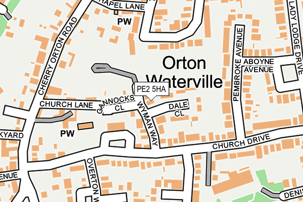 PE2 5HA map - OS OpenMap – Local (Ordnance Survey)