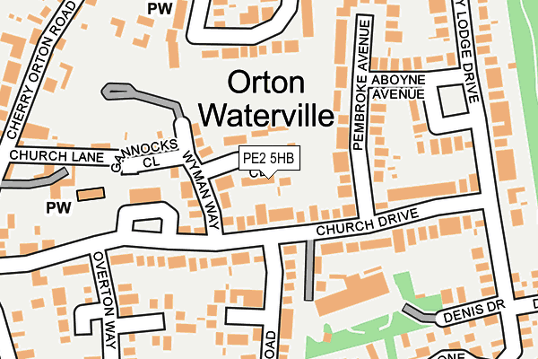 PE2 5HB map - OS OpenMap – Local (Ordnance Survey)