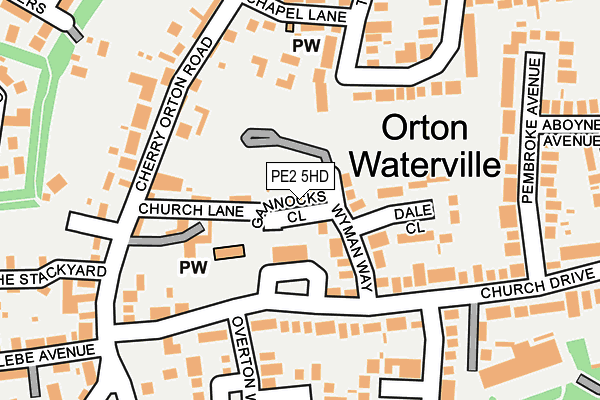 PE2 5HD map - OS OpenMap – Local (Ordnance Survey)