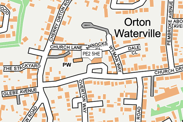 PE2 5HE map - OS OpenMap – Local (Ordnance Survey)