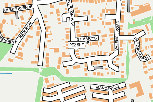 PE2 5HF map - OS OpenMap – Local (Ordnance Survey)